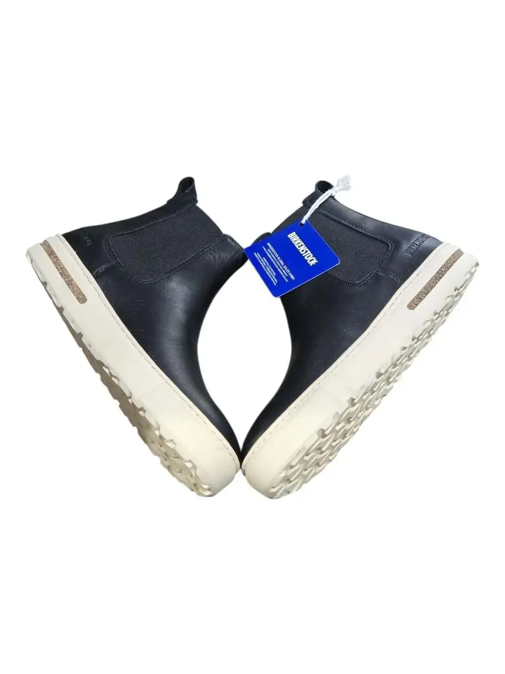 Birkenstock Bend Chelsea Boots in Black Natural Leather unisex W6 M4
